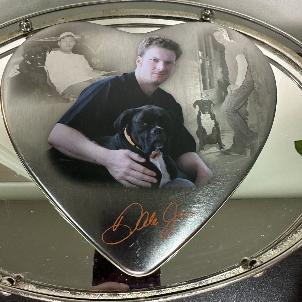 Dale Earnhardt Jr. Heart-Shape Collectible Tin NASCAR Budweiser JR Motorsports